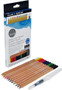 Daler-Rowney Simply Watercolour Colouring Pencil Set with 1 Water Pen, 12 Assorted Colours