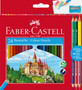 Faber-Castell – 12 Colour Pencils + 3 Bicolour Pencils + Sharpener Set