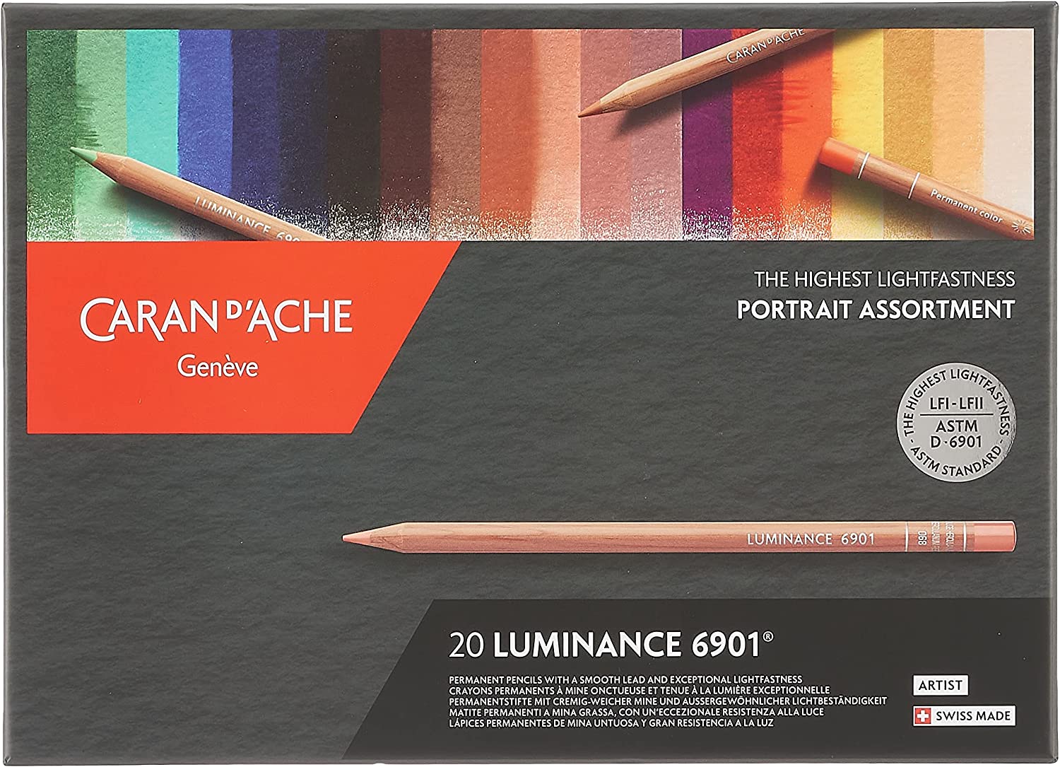 CARAN d'ACHE LUMINANCE 6901® - portrait assortment - set of 20
