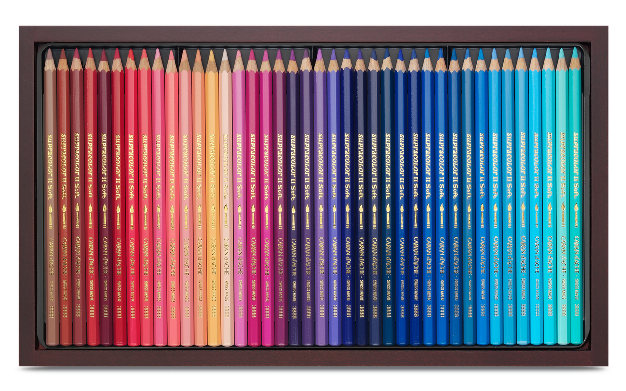 CARAN d'ACHE SUPRACOLOR® Soft Aquarelle Set - Wooden Box of 120