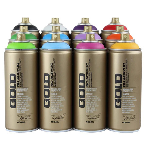 Montana Cans GOLD Spray Paint, 400ml, Fluorescent, Acid Green 