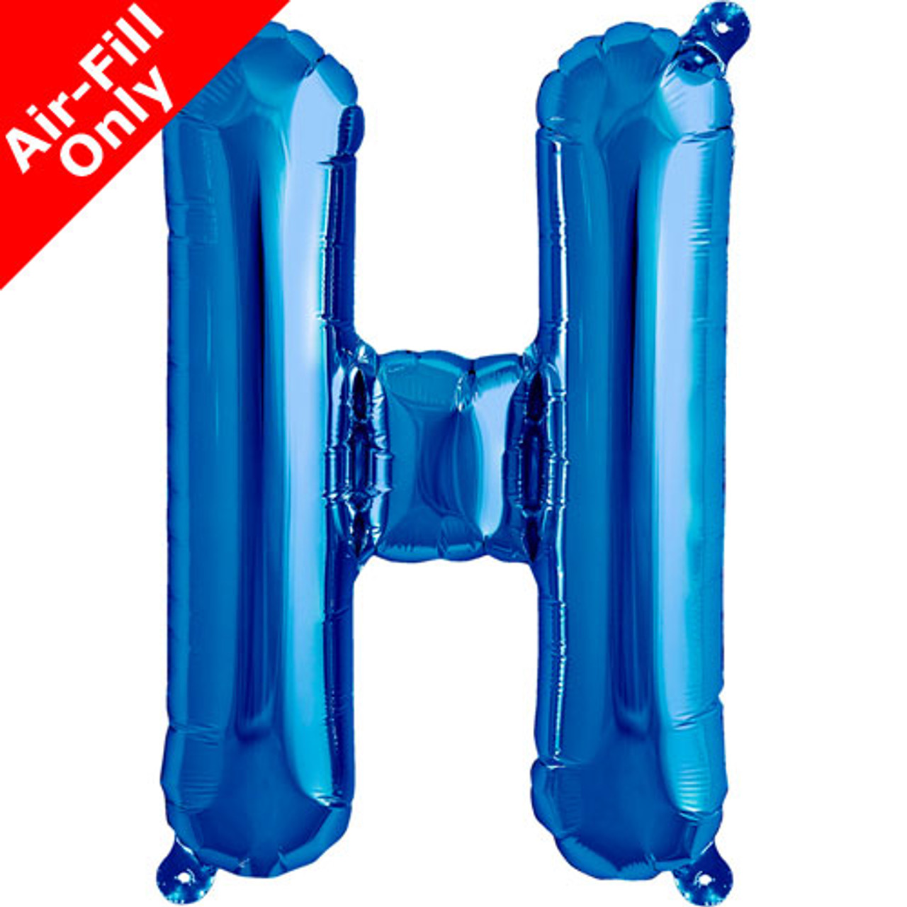 Blue foil shop letter balloons