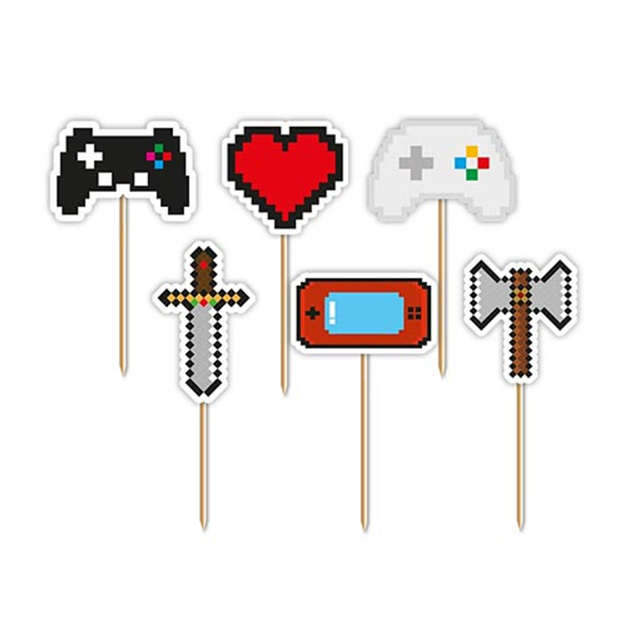 Amazon.com: BIEUFBJI Video Game Cake Topper 9 pcs Video Game Happy Birthday Cake  Toppers Decorations Picks for Kids Gaming Themed Birthday Party Supplies :  Grocery & Gourmet Food