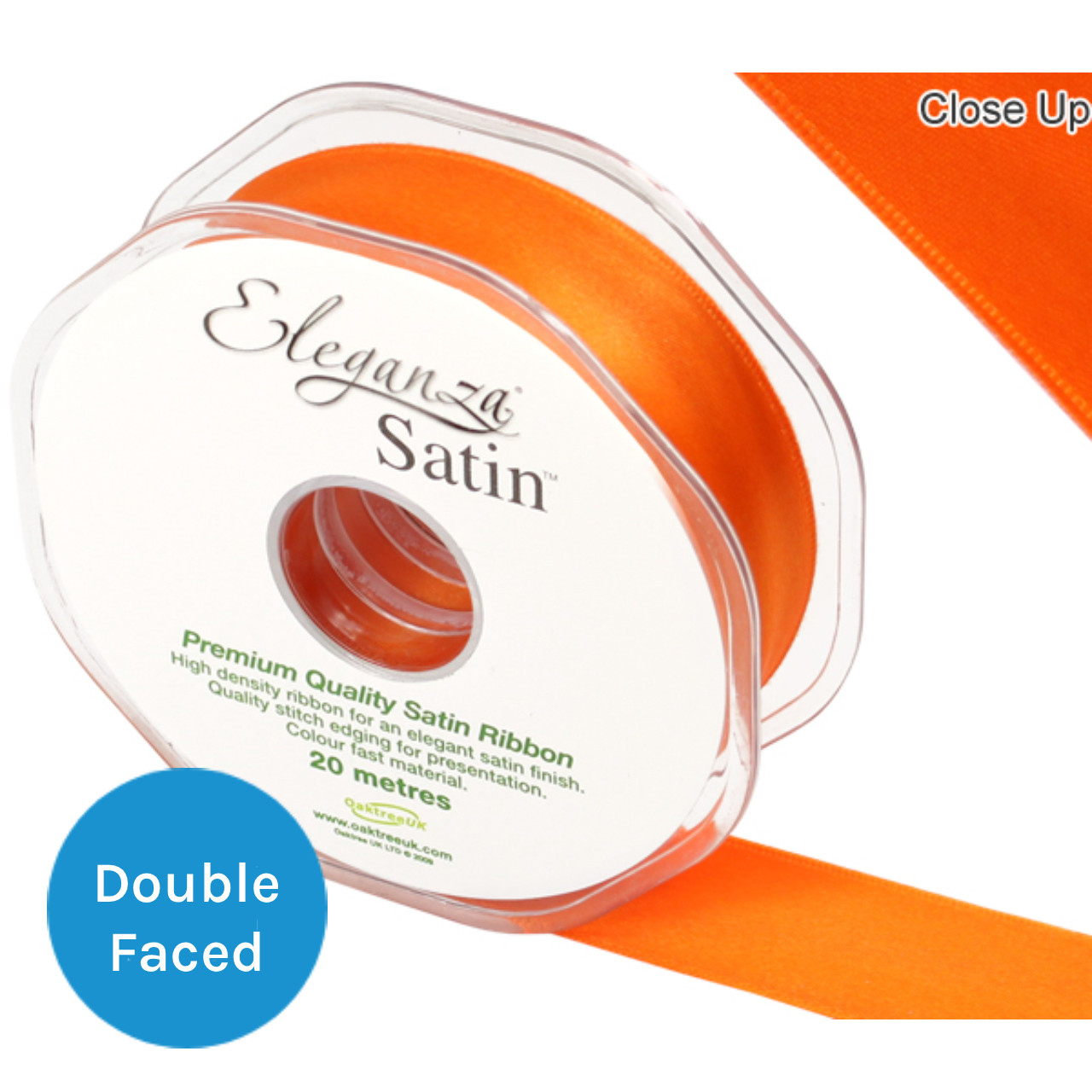 Orange Satin Ribbon - 25mm x 20m (1)