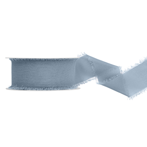 Whimsy Ribbon Blue Stormy Blue Chiffon Ribbon - 40mm x 10m (1)
