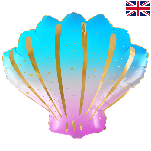 Shell Oil Balloons 21 inch Iridescent Ombre Sea Shell Foil Balloon (1)