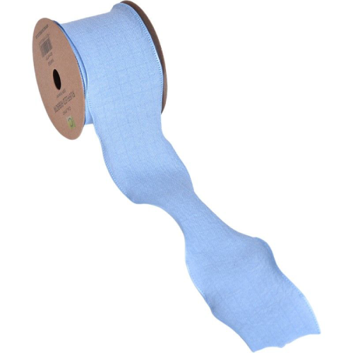 Blue Ruffled Ribbon - 40mm x 4.5m (1)