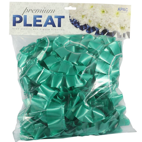 Pleating Ribbon 50mm Emerald Green Premium Pleat Ribbon - 10m (1)