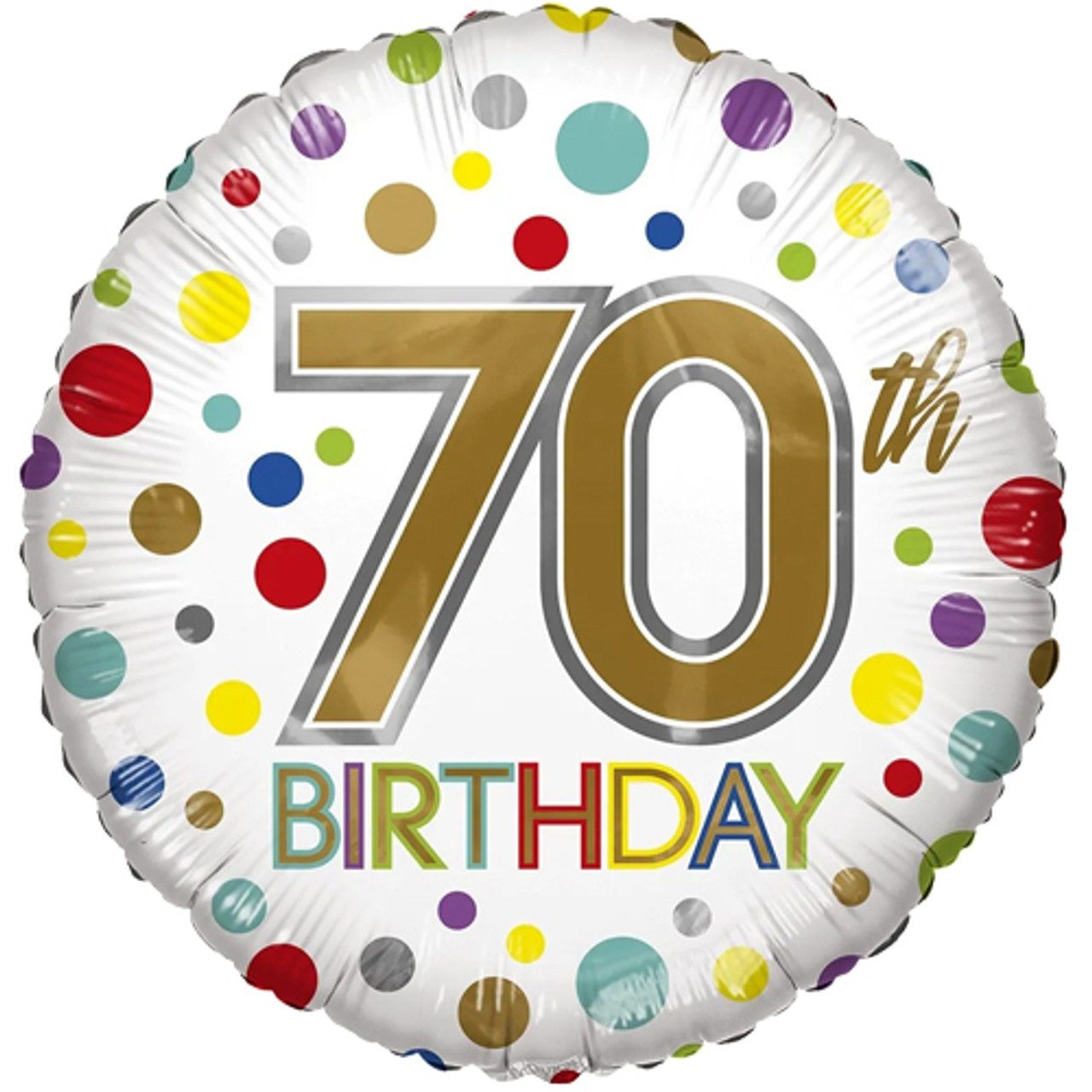 18 inch Birthday Streamers 70th Foil Balloon