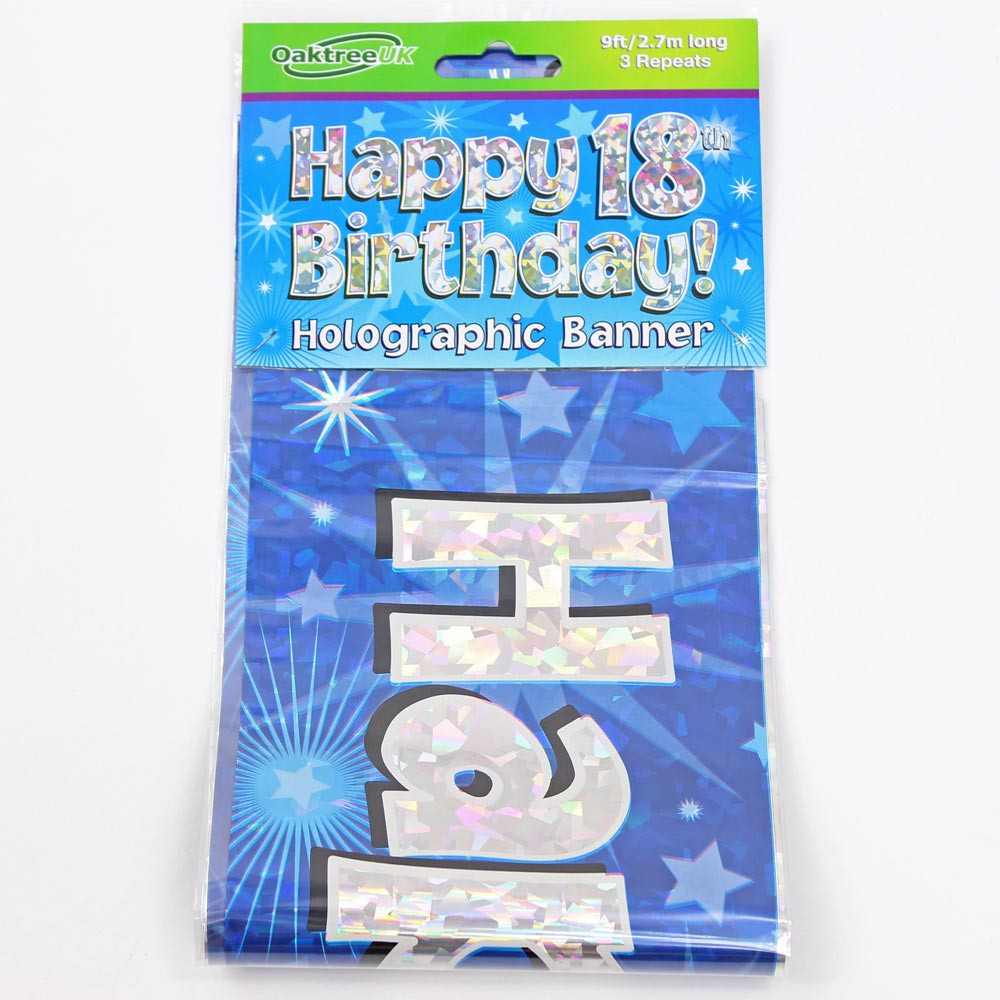 18th Birthday Blue Banner - 2.7m (1)