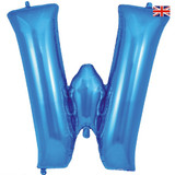 34 inch Oaktree Blue Letter W Foil Balloon (1)