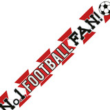 No. 1 Football Fan Red Holographic Banner - 2.7m (1)