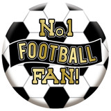 Jumbo No. 1 Football Fan Black Party Badge (1)