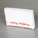 Merry Christmas Red Script Message Cards - 9cm x 6cm (50)