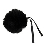 Black Faux Fur Pom Pom - 110mm (1)
