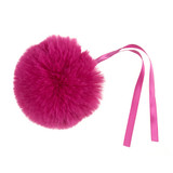 Cerise Faux Fur Pom Pom - 110mm (1)