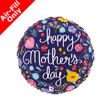 9 inch Mother's Day Folk Floral Foil Balloon (1) - UNPACKAGED