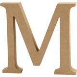 MDF Wooden Letter M - 8cm (1)