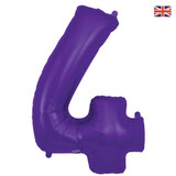 34 inch Oaktree Purple Number 4 Foil Balloon (1)