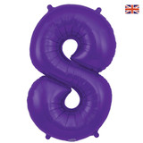 34 inch Oaktree Purple Number 8 Foil Balloon (1)