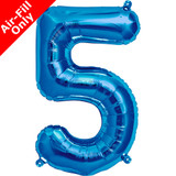 16 inch Blue Number 5 Foil Balloon (1)