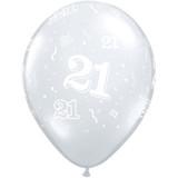 11 inch 21-A-Round Clear Latex Balloons (50)