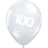 11" 100-A-Round Clear Latex Balloons (25)