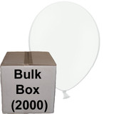 12" Standard White Belbal Latex Balloons (Bulk Box 2000)