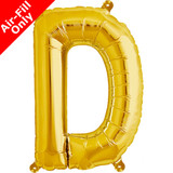 16 inch Gold Letter D Foil Balloon (1)