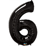 34 inch Black Number 6 Foil Balloon (1)
