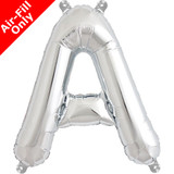 16 inch Silver Letter A Foil Balloon (1)
