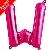 16 inch Magenta Letter W Foil Balloon (1)