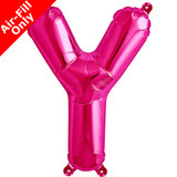 16 inch Magenta Letter Y Foil Balloon (1)