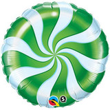 18 inch Candy Swirl Green Foil Balloon (1)