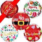 18 inch Qualatex Christmas Foil Balloon Pack (25 Balloons)