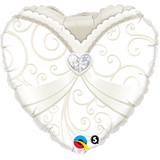 18 inch Wedding Gown Heart Foil Balloon (1)