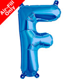 16 inch Blue Letter F Foil Balloon (1)