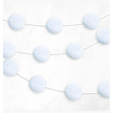 White Honeycomb Ball Garland - 7ft (1)