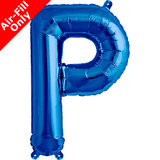 16 inch Blue Letter P Foil Balloon (1)