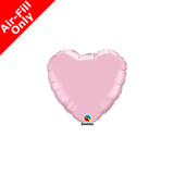 4" Pearl Pink Heart Foil Balloon (1) - UNPACKAGED