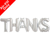 THANKS - 16 inch Silver Foil Letter Balloon Pack (1)