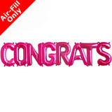 CONGRATS - 16 inch Magenta Foil Letter Balloon Pack (1)