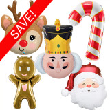 Christmas Supershape Foil Balloon Pack.