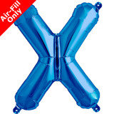 16 inch Blue Letter X Foil Balloon (1)