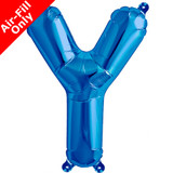 16 inch Blue Letter Y Foil Balloon (1)