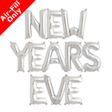NEW YEARS EVE - 16 inch Silver Foil Letter Balloon Pack (1)