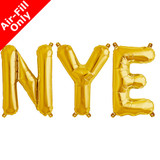N.Y.E. - 16 inch Gold Foil Letter Balloon Pack (1)