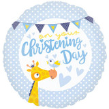 18 inch Christening Day Blue Foil Balloon (1)