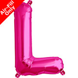 16 inch Magenta Letter L Foil Balloon (1)