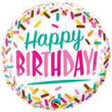 18 inch Sprinkles Happy Birthday Foil Balloon (1)